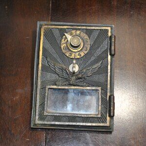 Antique USPS Post Office Box Door with Eagle Design